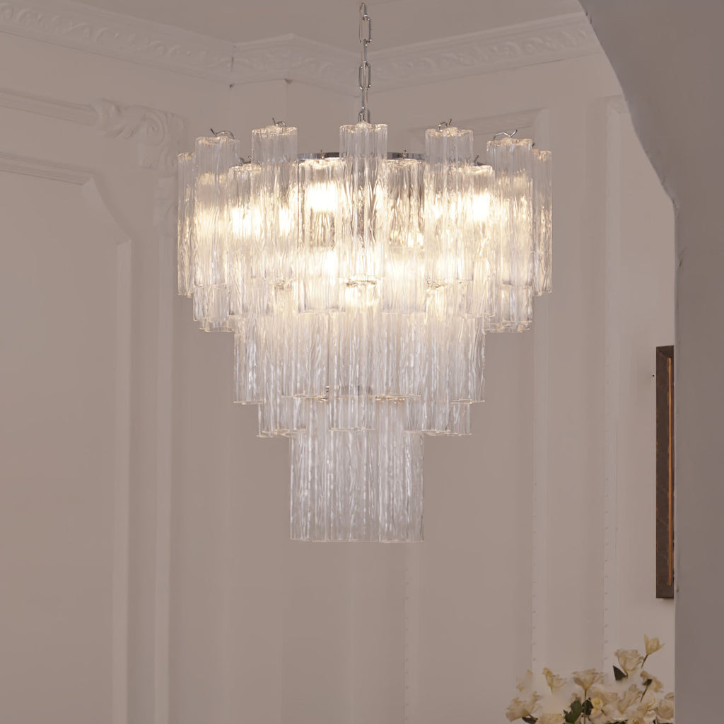 Aveline Glass Chandelier Glass lighting by Bling Lighting Studio