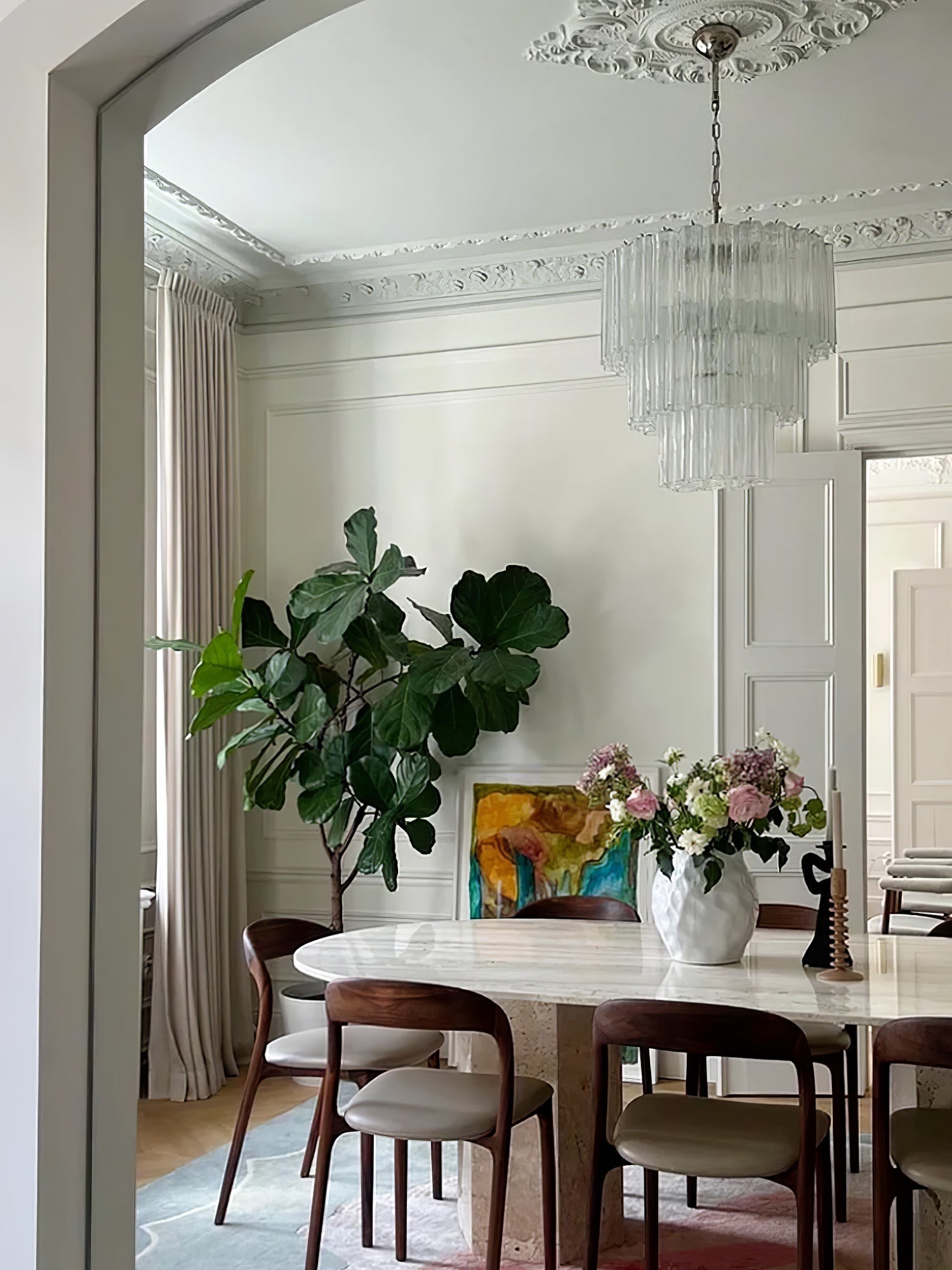 Aveline Glass Chandelier Glass lighting by Bling Lighting Studio