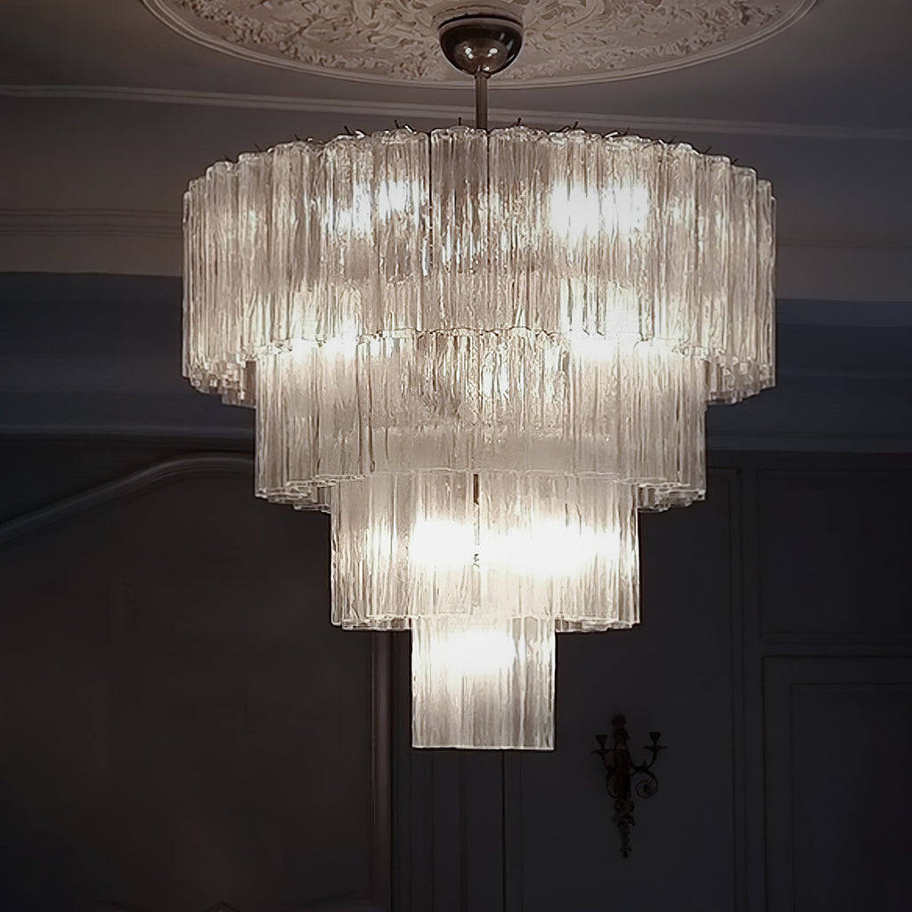 Aveline Glass Chandelier Glass lighting by Bling Lighting Studio