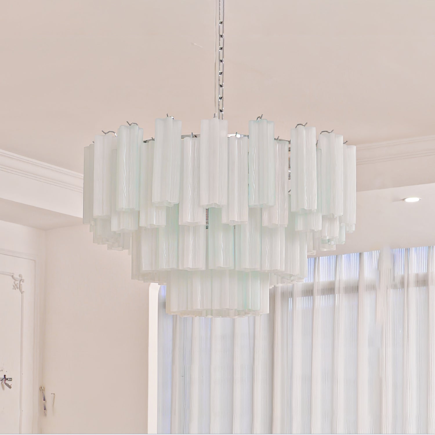 Aveline Glass Chandelier Glass lighting by Bling Lighting Studio
