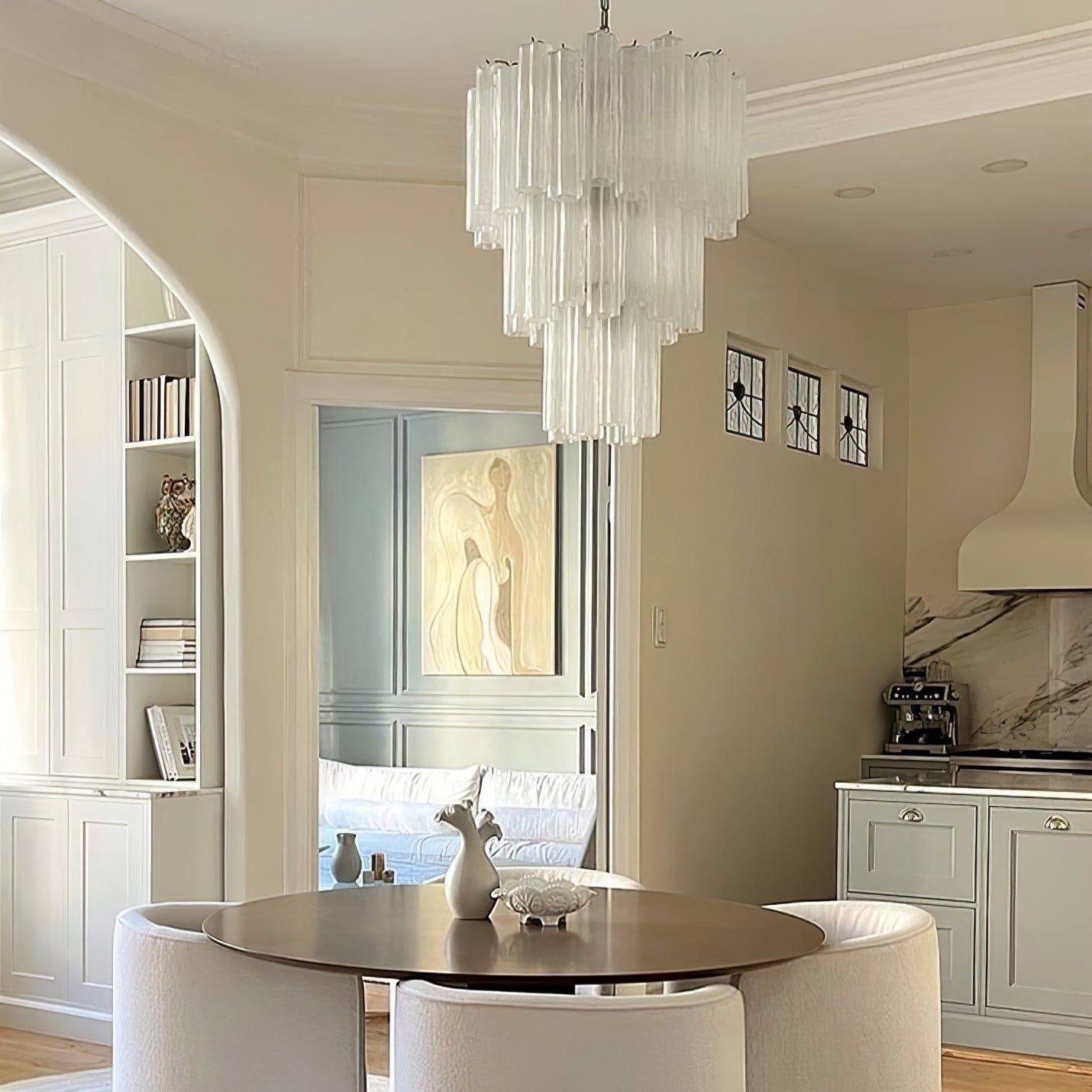 Aveline Glass Chandelier Glass lighting by Bling Lighting Studio