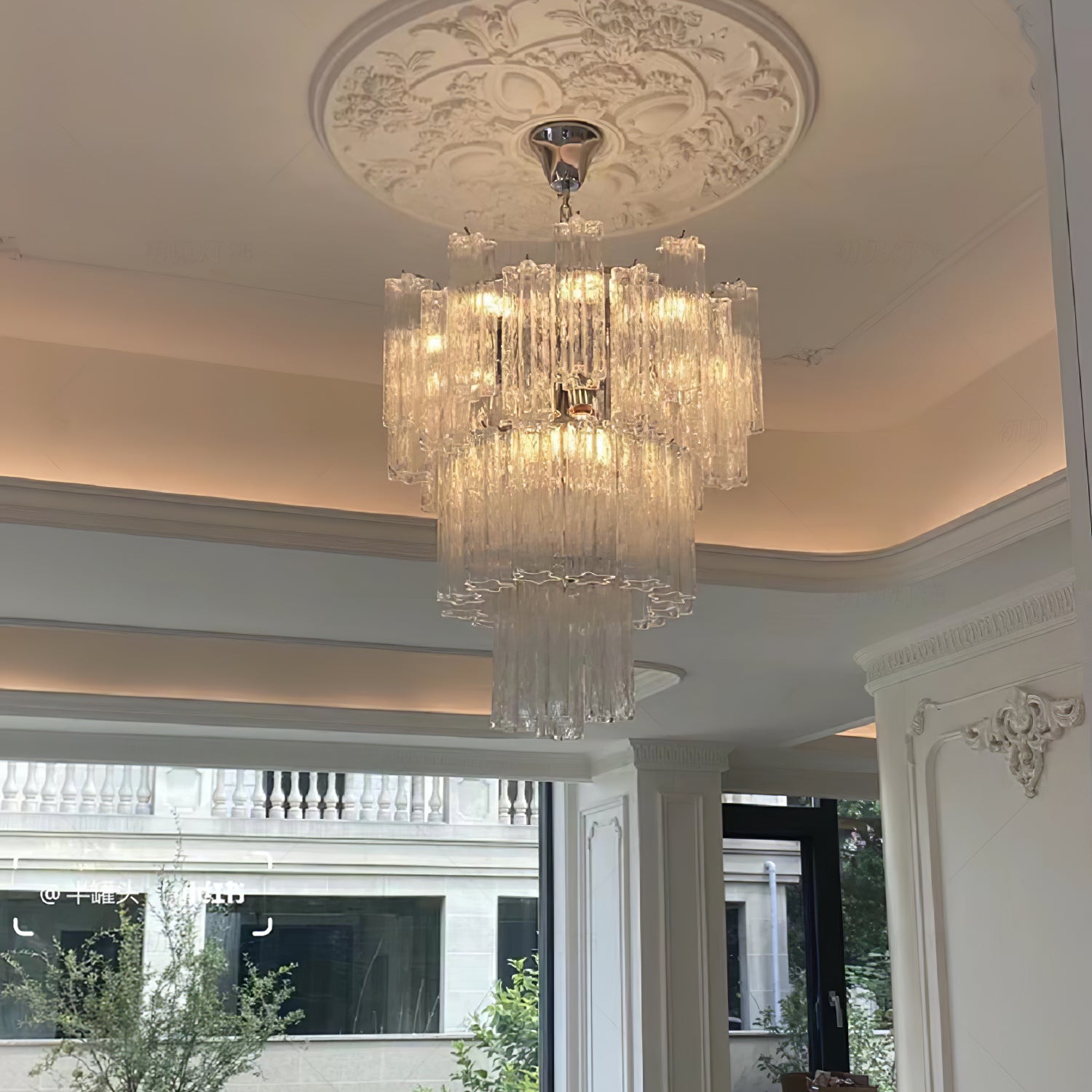 Aveline Glass Chandelier Glass lighting by Bling Lighting Studio