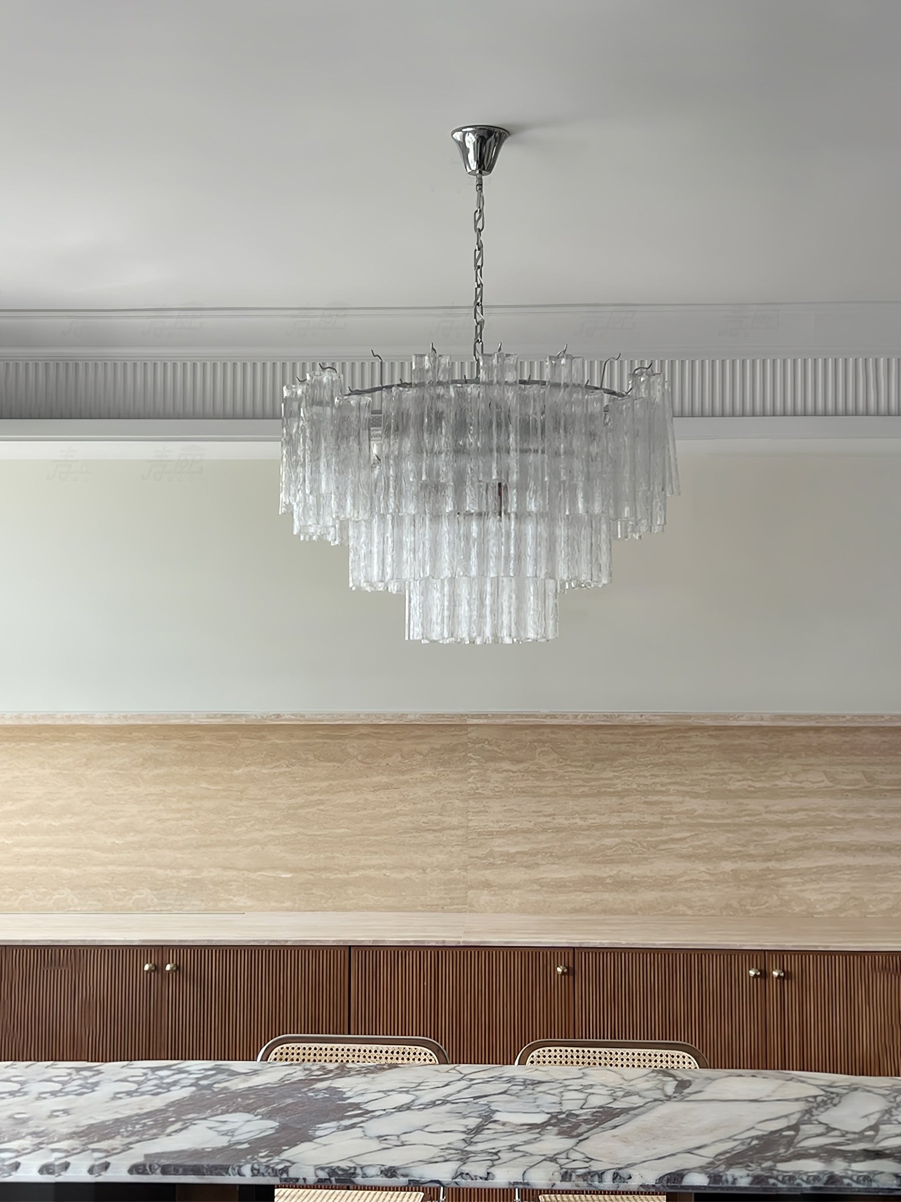 Aveline Glass Chandelier Glass lighting by Bling Lighting Studio