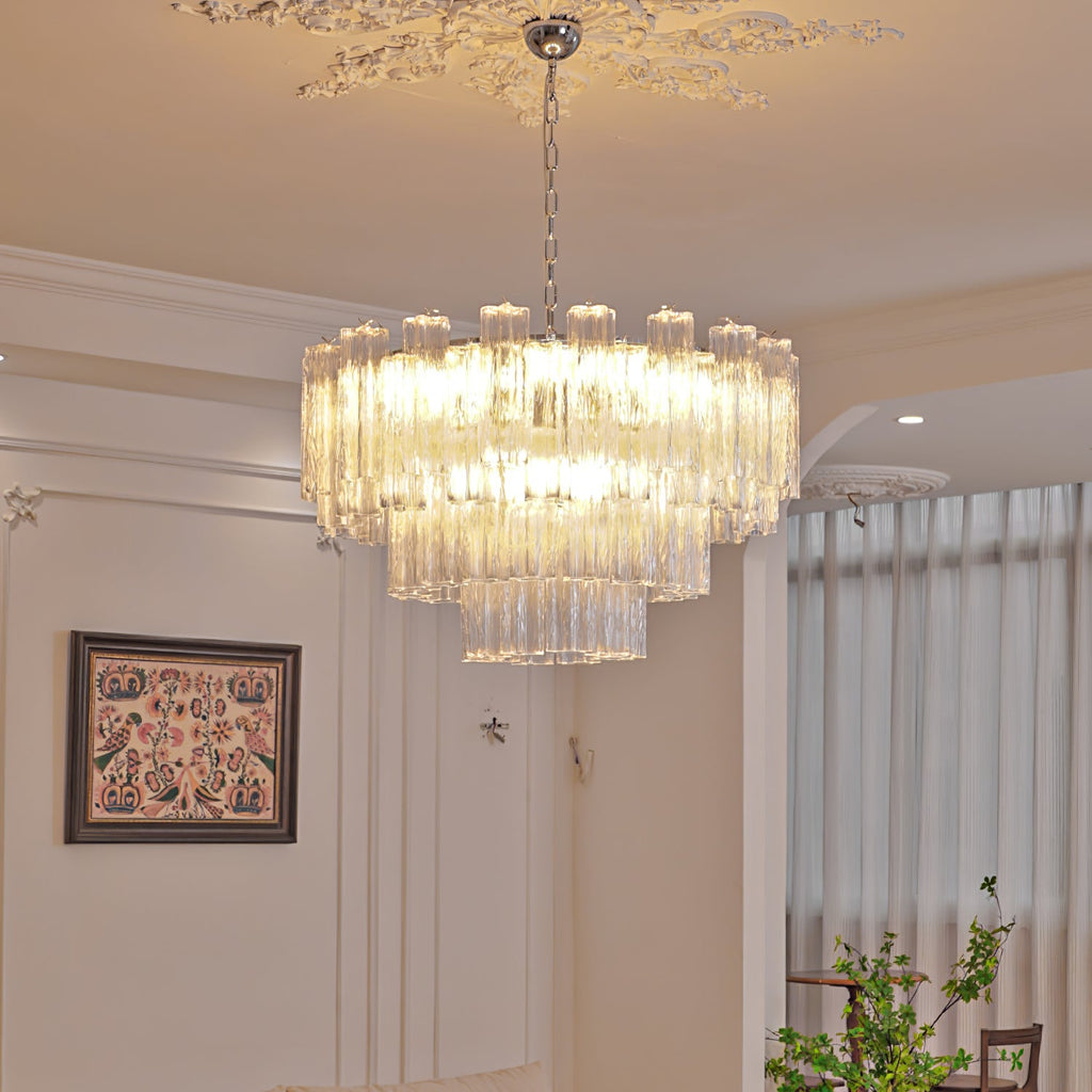 Aveline Glass Chandelier Glass lighting by Bling Lighting Studio