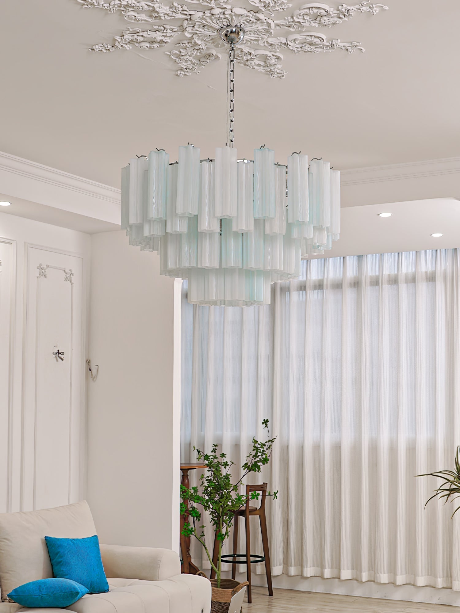 Aveline Glass Chandelier Glass lighting by Bling Lighting Studio