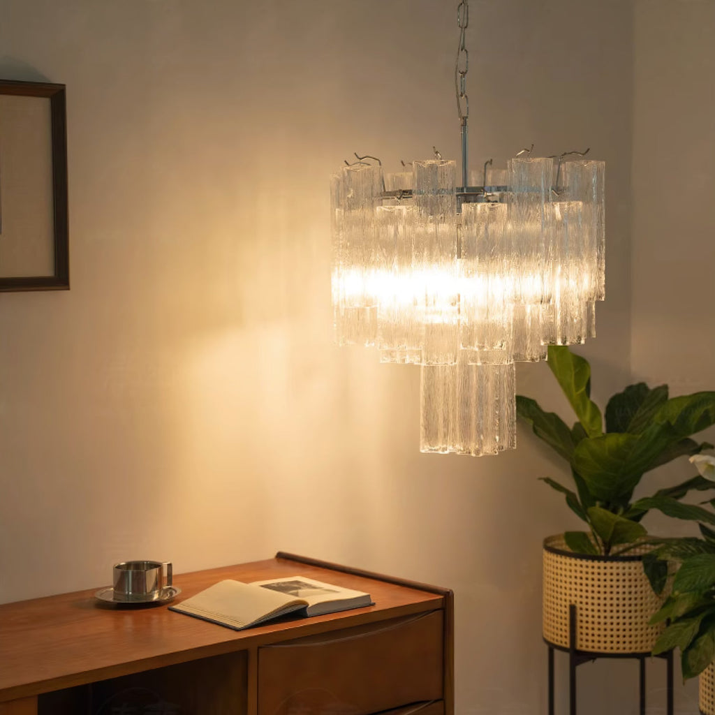 Aveline Glass Chandelier Glass lighting by Bling Lighting Studio