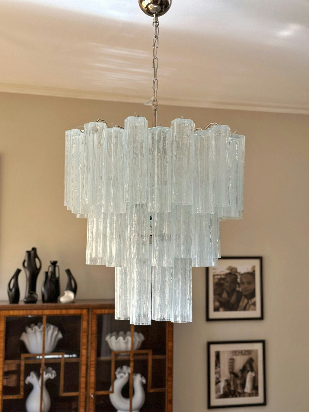 Aveline Glass Chandelier Glass lighting by Bling Lighting Studio