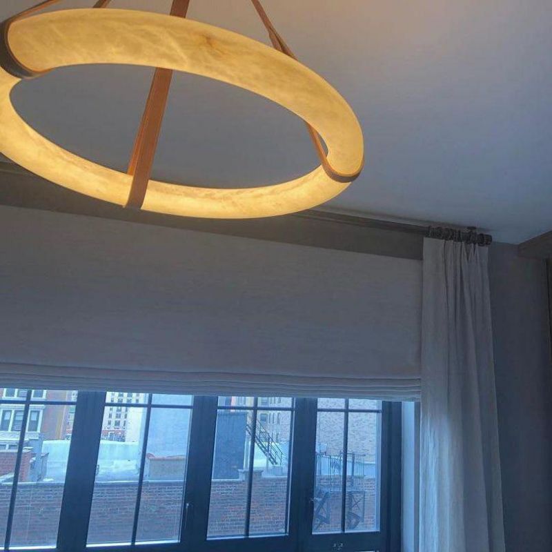 Glacera Alabaster Lorry Oslo Art Chandelier 8 Size by Bling Lighting Studio