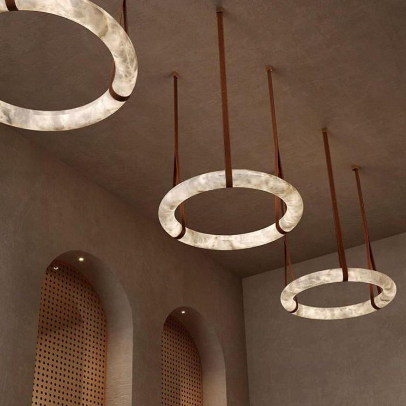 Glacera Alabaster Lorry Oslo Art Chandelier 8 Size by Bling Lighting Studio
