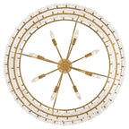 Simona Alabaster Round 2-Tier Chandelier 17.5"D 24"D