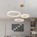 Glacera Alabaster Round Chandelier 19'' 27'' 36'' 60''D by Bling Lighting Studio