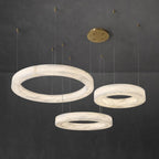 Glacera Alabaster Round Chandelier 19'' 27'' 36'' 60''D by Bling Lighting Studio