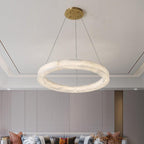 Glacera Alabaster Round Chandelier 19'' 27'' 36'' 60''D by Bling Lighting Studio