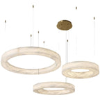 Glacera Alabaster Round Chandelier 19'' 27'' 36'' 60''D by Bling Lighting Studio