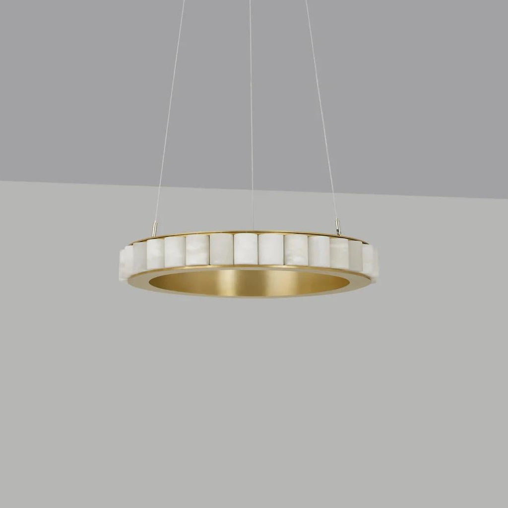 Alabaster Avalon Halo Chandelier by Bling Lighting Studio