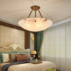 Vintage Round Alabaster Flush Mount Ceiling Light product image