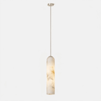 Alabaster Cylinder Pendant Light