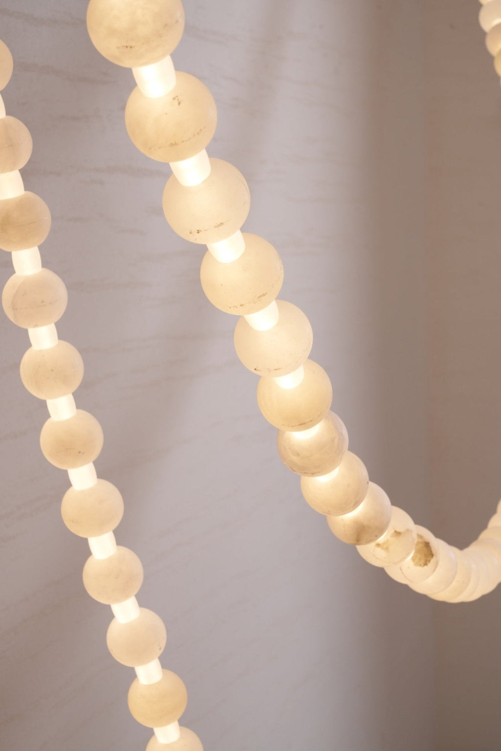 Alabaster Pearl Necklace Chandelier by Bling Lighting Studio