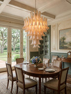 Amber Cloud Glass Petals Chandelier Glass lighting by Bling Lighting Studio