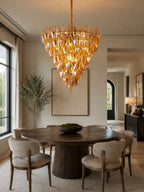Amber Empire Chandelier Glass lighting by Bling Lighting Studio