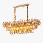 Amber Prism Glass Chandelier Glass lighting by Bling Lighting Studio