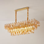 Amber Prism Glass Chandelier Glass lighting by Bling Lighting Studio