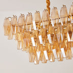 Amber Prism Glass Chandelier Glass lighting by Bling Lighting Studio