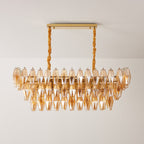 Amber Prism Glass Chandelier Glass lighting by Bling Lighting Studio