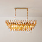 Amber Prism Glass Chandelier Glass lighting by Bling Lighting Studio