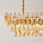 Amber Prism Glass Chandelier Glass lighting by Bling Lighting Studio
