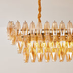 Amber Prism Glass Chandelier Glass lighting by Bling Lighting Studio