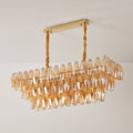 Amber Prism Glass Chandelier Glass lighting by Bling Lighting Studio
