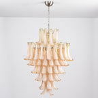 Amber Cloud Glass Petals Chandelier Glass lighting by Bling Lighting Studio