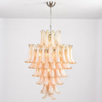 Amber Cloud Glass Petals Chandelier Glass lighting by Bling Lighting Studio