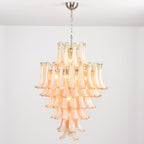Amber Cloud Glass Petals Chandelier Glass lighting by Bling Lighting Studio