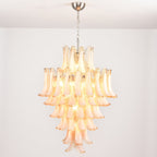 Amber Cloud Glass Petals Chandelier Glass lighting by Bling Lighting Studio