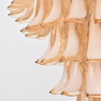 Amber Cloud Glass Petals Chandelier Glass lighting by Bling Lighting Studio