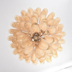 Amber Cloud Glass Petals Chandelier Glass lighting by Bling Lighting Studio