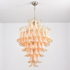 Amber Cloud Glass Petals Chandelier Glass lighting by Bling Lighting Studio