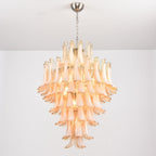 Amber Cloud Glass Petals Chandelier Glass lighting by Bling Lighting Studio