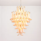 Amber Cloud Glass Petals Chandelier Glass lighting by Bling Lighting Studio