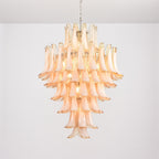 Amber Cloud Glass Petals Chandelier Glass lighting by Bling Lighting Studio