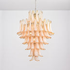 Amber Cloud Glass Petals Chandelier Glass lighting by Bling Lighting Studio