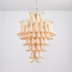 Amber Cloud Glass Petals Chandelier Glass lighting by Bling Lighting Studio