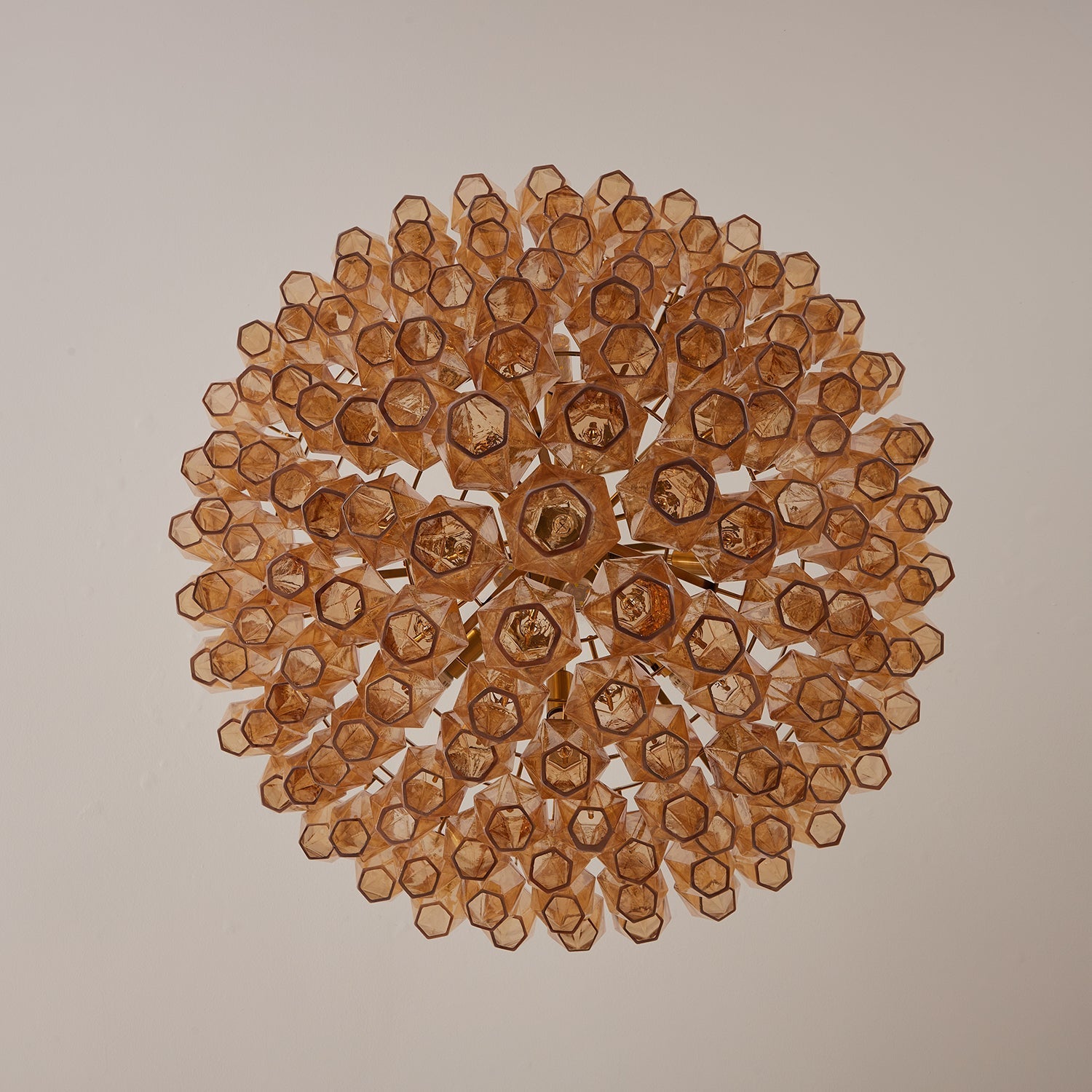 Luxury Murano Poliedri Amber Empire Chandelier