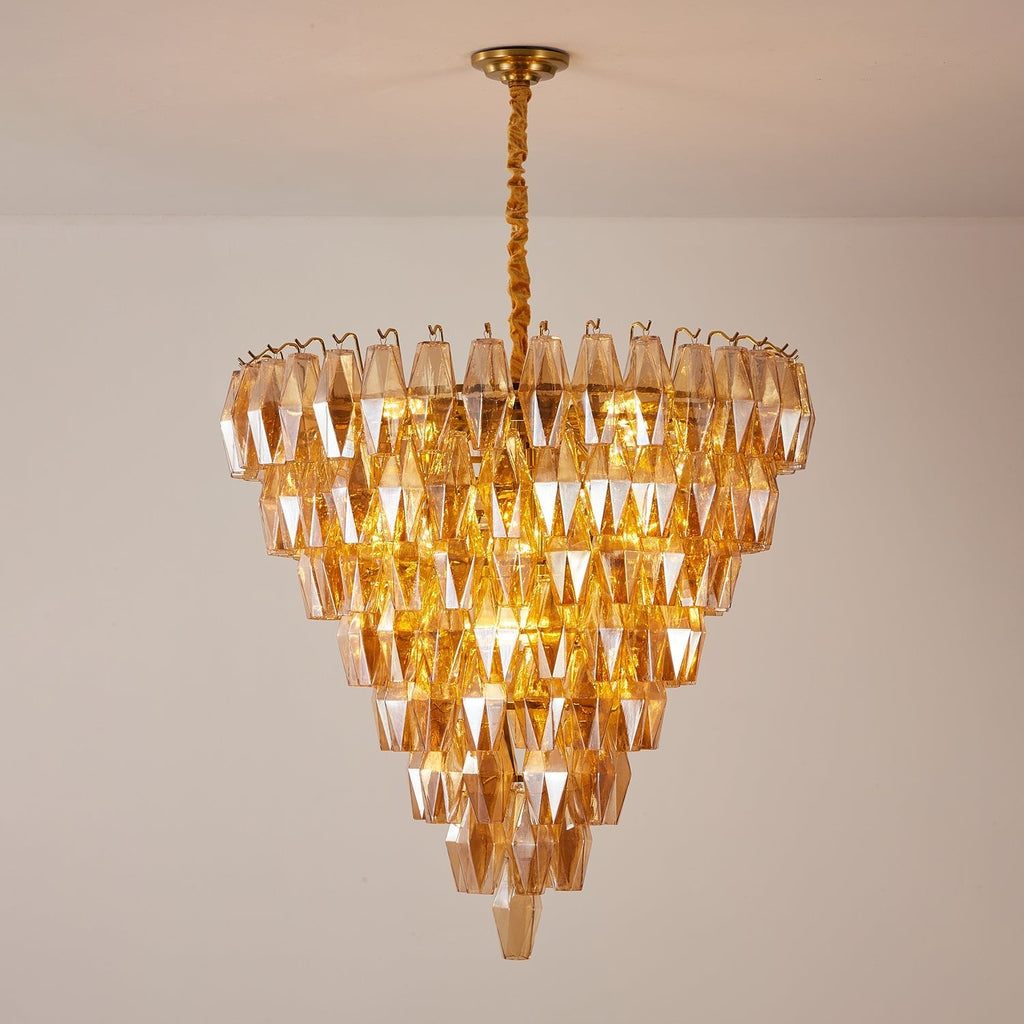 Amber Empire Chandelier Glass lighting by Bling Lighting Studio