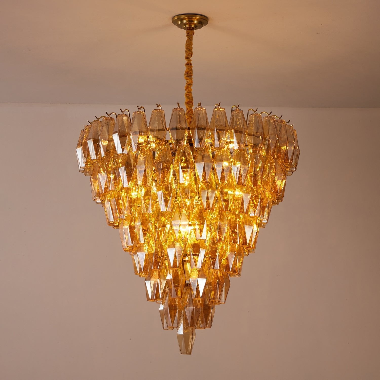 Amber Empire Chandelier Glass lighting by Bling Lighting Studio