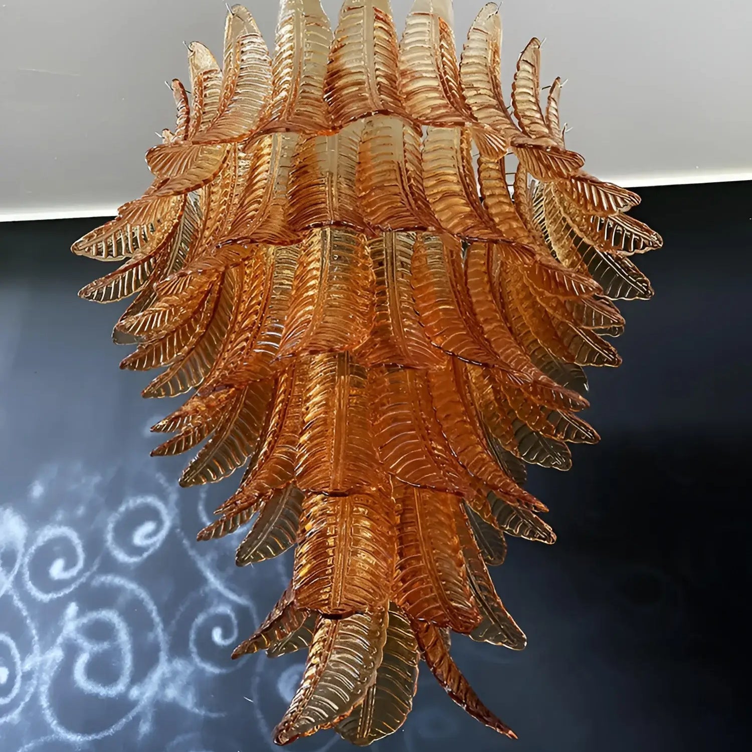 Luxury Amber Leaf Cascade Chandelier product image
