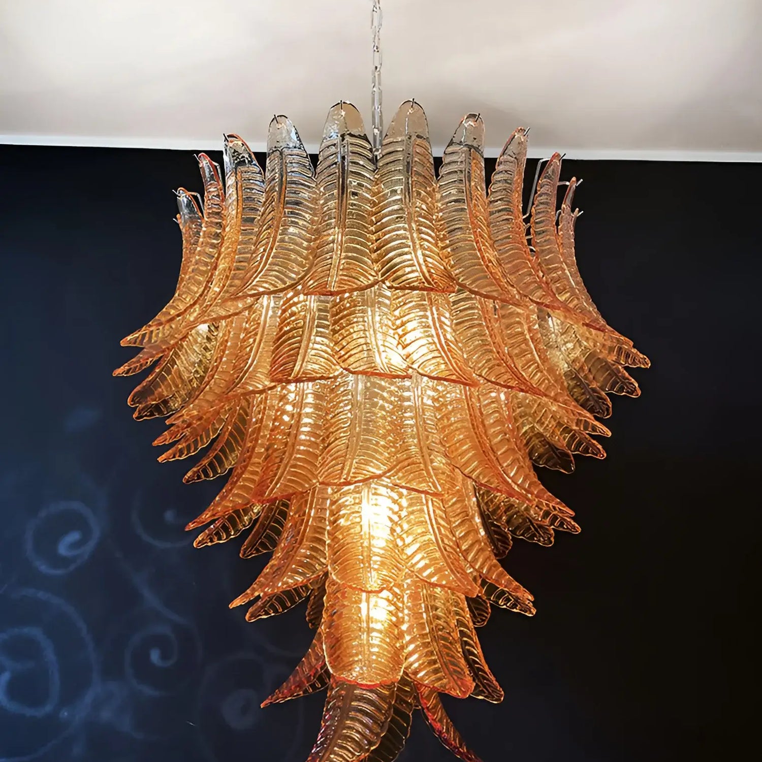Luxury Amber Leaf Cascade Chandelier product image