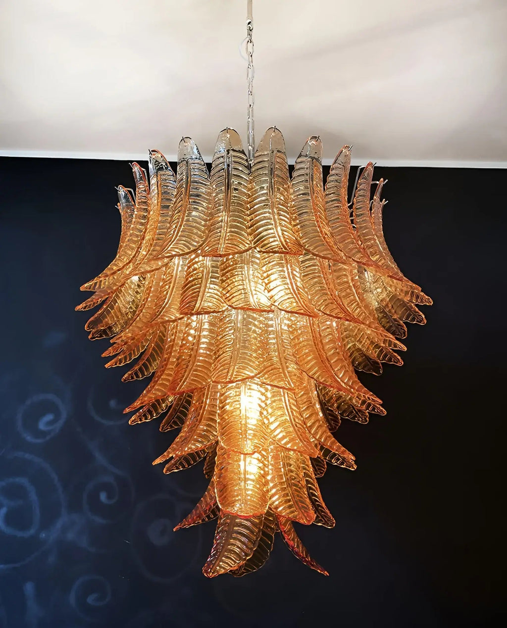Luxury Amber Leaf Cascade Chandelier product image